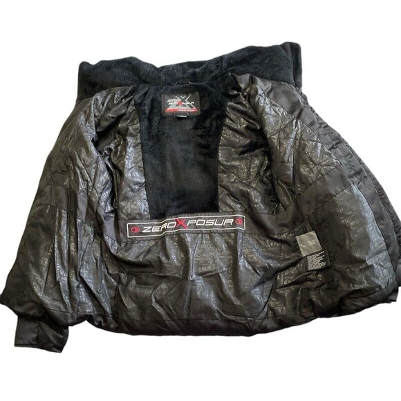 ZeroXposur Women's Puffer Jacket Black Faux-Fur Hood Ski Coat Size Med - Picture 6 of 15